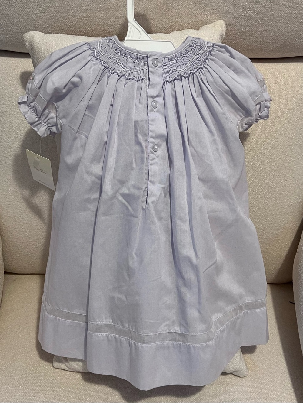 Petit Ami Lavender Smocked Puff Sleeve Dress - Picture 3 of 10